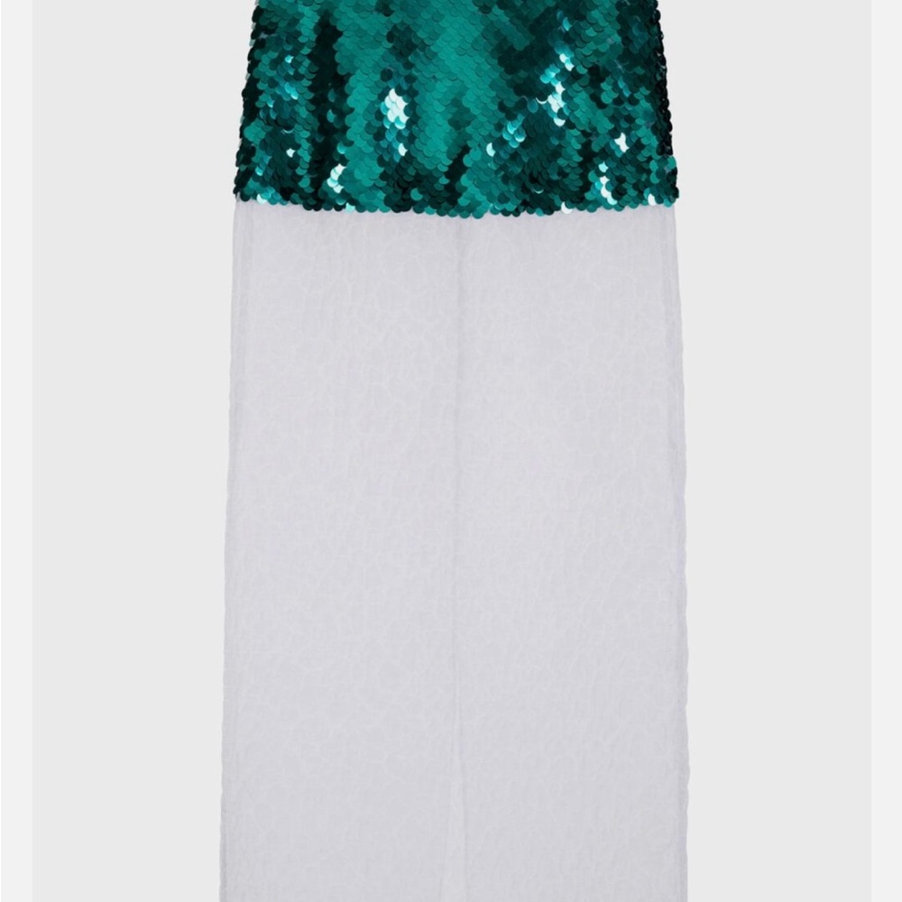 Zara Contrast Sequinned Skirt Limited Edition Dusty Mauve Size XS S 2630/800 NWT - Picture 4 of 8